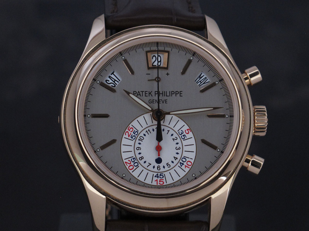 PATEK PHILIPPE Annual Calendar chronograph flyback Rose gold Hallmark of Geneva full set Men complications