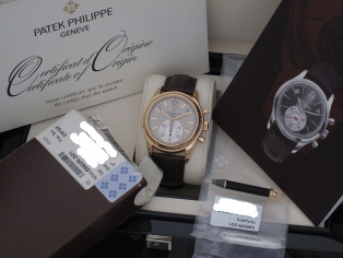 PATEK PHILIPPE Annual Calendar chronograph flyback Rose gold Hallmark of Geneva full set Men complications