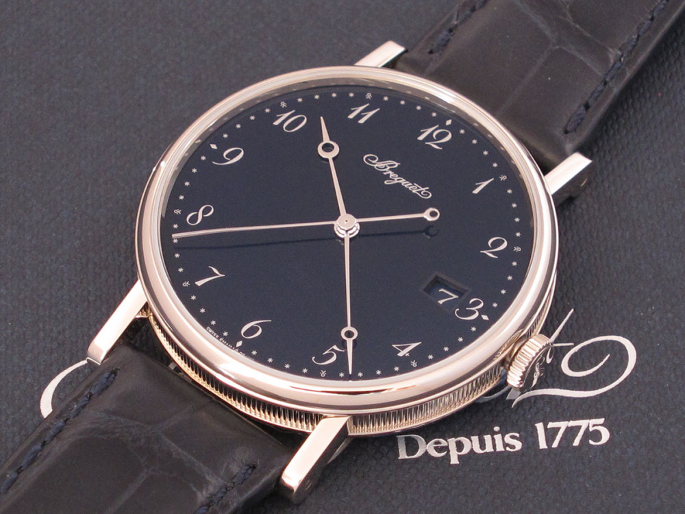 BREGUET Enamel blue dial unused full set 5177BB/2Y/9V6 Classique