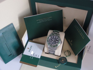 ROLEX green 1 of 1 - unique piece full set N.O.S. Submariner