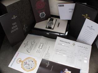 PATEK PHILIPPE slate grey dial white gold full set 1st series  Calatrava